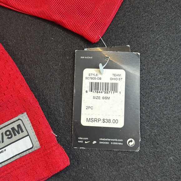 NWT Ohio State Buckeyes football Nike baby jersey 6/9 months - Picture 4 of 5